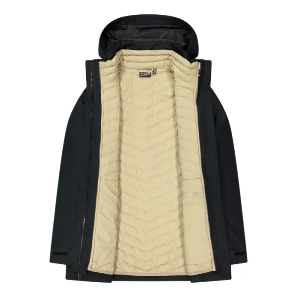 Жіноча куртка CMP LONG JACKET ZIP HOOD DETACHABL